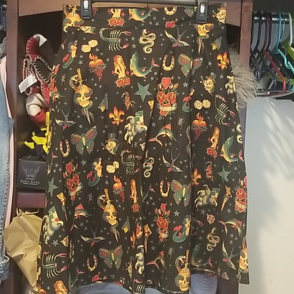 heartbreaker Dresses & Skirts - Heartbreaker tattoo print skirt Heart of Haute